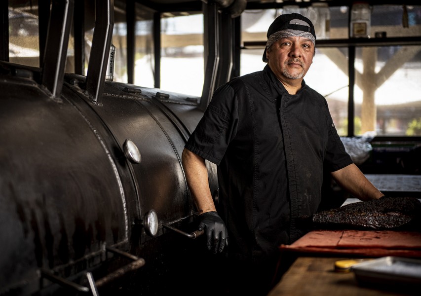 Chef and smoker at Walters BBQ