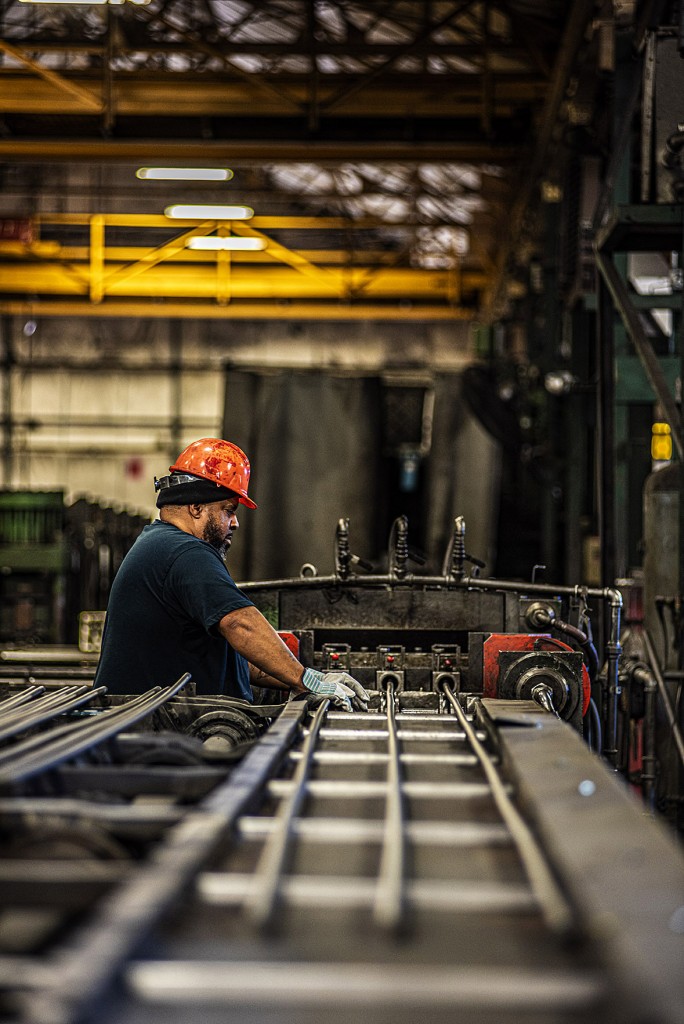 Commercial photography of machine shop