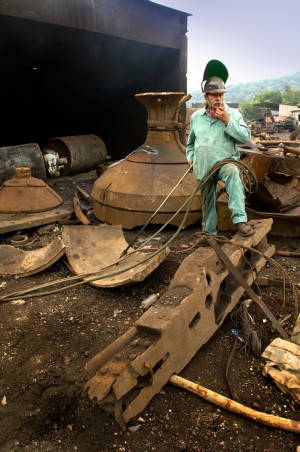 Pittsburgh Industrial Photography of Cutting torch worker