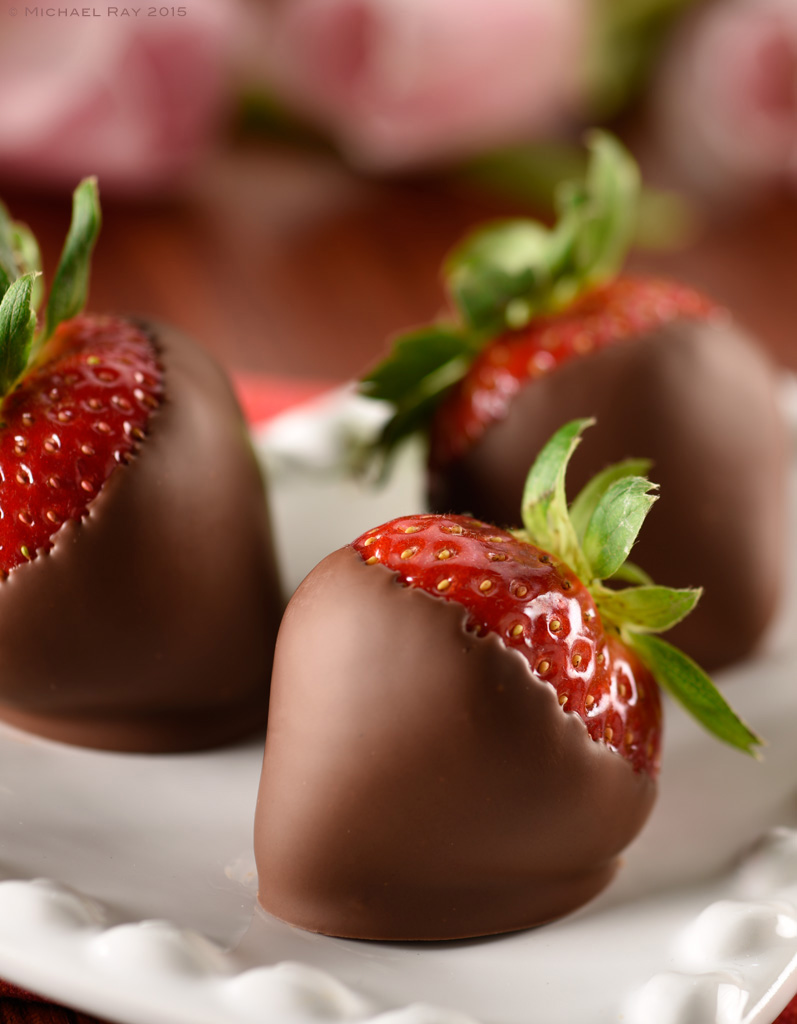 Food Photography of Chocolate Dipped Strawberries