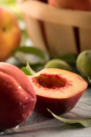 food photography of peach